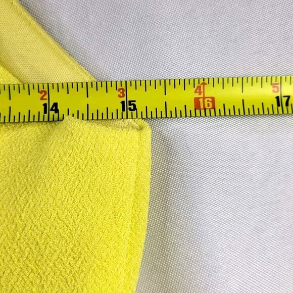 Lulus Mini Dress Size S Neon Yellow Scalloped Hem Cut Out Back Favorite Feeling - Picture 8 of 9